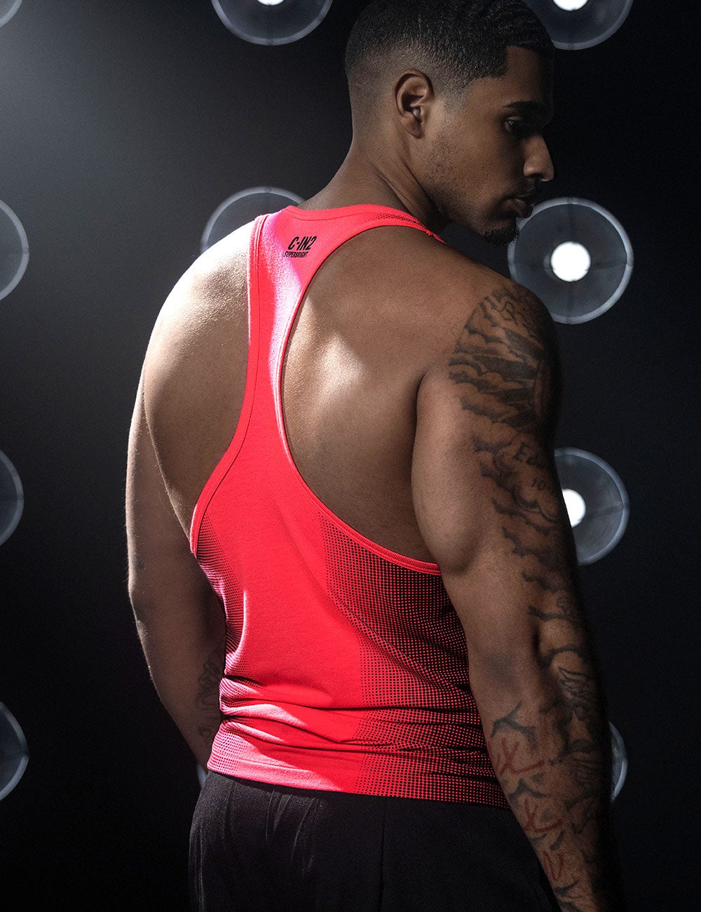 C-IN2 タンクトップ SUPER BRIGHT RELAXED TANK （ネオンレッド） CIN2 シーインツー メンズ下着 インナー 男性 アンダーウェア ブランド