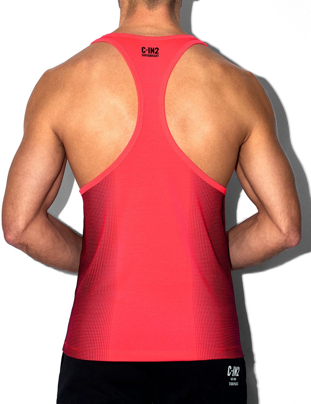 C-IN2 タンクトップ SUPER BRIGHT RELAXED TANK （ネオンレッド） CIN2 シーインツー メンズ下着 インナー 男性 アンダーウェア ブランド