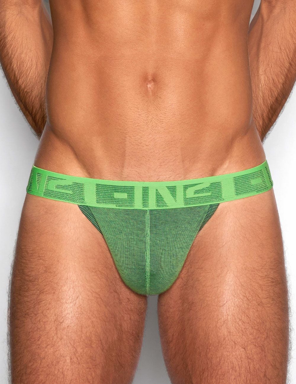 C-IN2 Tバック UNDERTONE THONG （ゲインズグリーン） リブコットン ティーバック スポーツインナー CIN2 シーインツー メンズ下着 インナー 男性 パンツ アンダーウェア ブランド