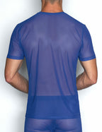 C-IN2 Tシャツ クルーネック 半袖 SHEER CREW NECK T-SHIRT（バーリブルー） シースルー メッシュ CIN2 シーインツー メンズ下着 インナー 男性 アンダーウェア ブランド