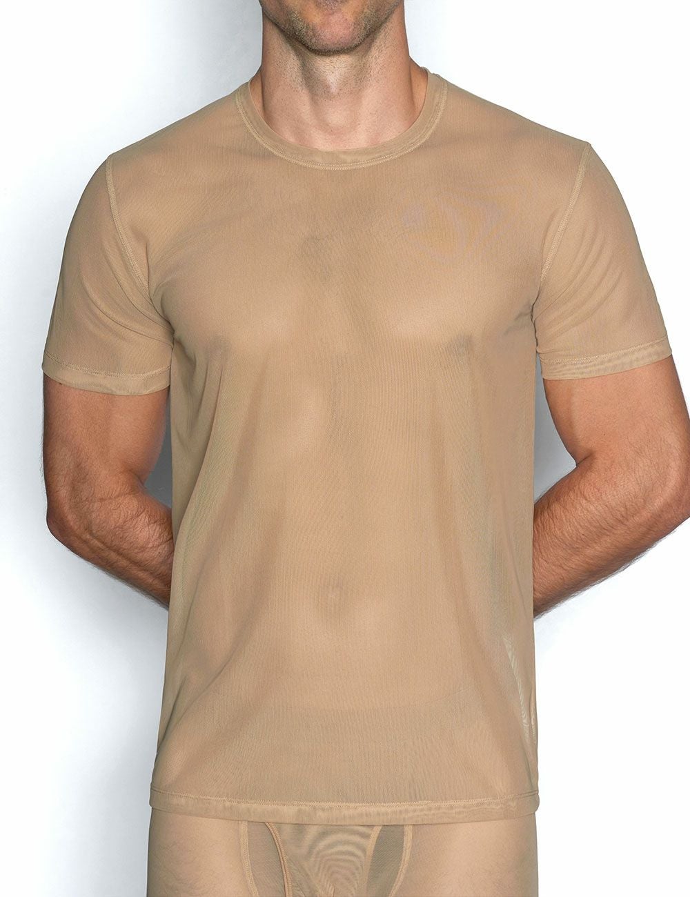 C-IN2 Tシャツ クルーネック 半袖 SHEER CREW NECK T-SHIRT（ニックスヌード） シースルー メッシュ CIN2 シーインツー メンズ下着 インナー 男性 アンダーウェア ブランド