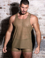 C-IN2 タンクトップ SHEER Relaxed Tank （ダークヌード） シースルー メッシュ CIN2 シーインツー メンズ下着 インナー 男性 アンダーウェア ブランド
