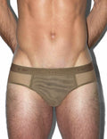 C-IN2 ローライズブリーフ ビキニ SHEER Low Rise Brief （ダークヌード） シースルー メッシュ CIN2 シーインツー メンズ下着 インナー 男性 パンツ アンダーウェア ブランド