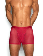 C-IN2 前開き ボクサーパンツ SHEER BOXER BRIEF （ローワンレッド） シースルー メッシュ CIN2 シーインツー メンズ下着 インナー 男性 パンツ アンダーウェア ブランド