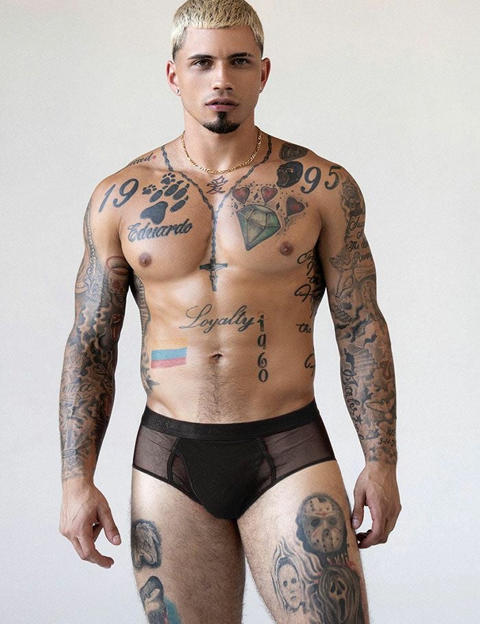 C-IN2 前開き ブリーフ ビキニ SHEER Fly Front Brief （ブラック） シースルー メッシュ CIN2 シーインツー メンズ下着 インナー 男性 パンツ アンダーウェア ブランド