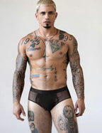 C-IN2 前開き ブリーフ ビキニ SHEER Fly Front Brief （ブラック） シースルー メッシュ CIN2 シーインツー メンズ下着 インナー 男性 パンツ アンダーウェア ブランド