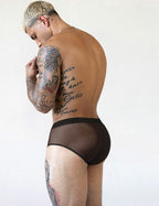 C-IN2 前開き ブリーフ ビキニ SHEER Fly Front Brief （ブラック） シースルー メッシュ CIN2 シーインツー メンズ下着 インナー 男性 パンツ アンダーウェア ブランド