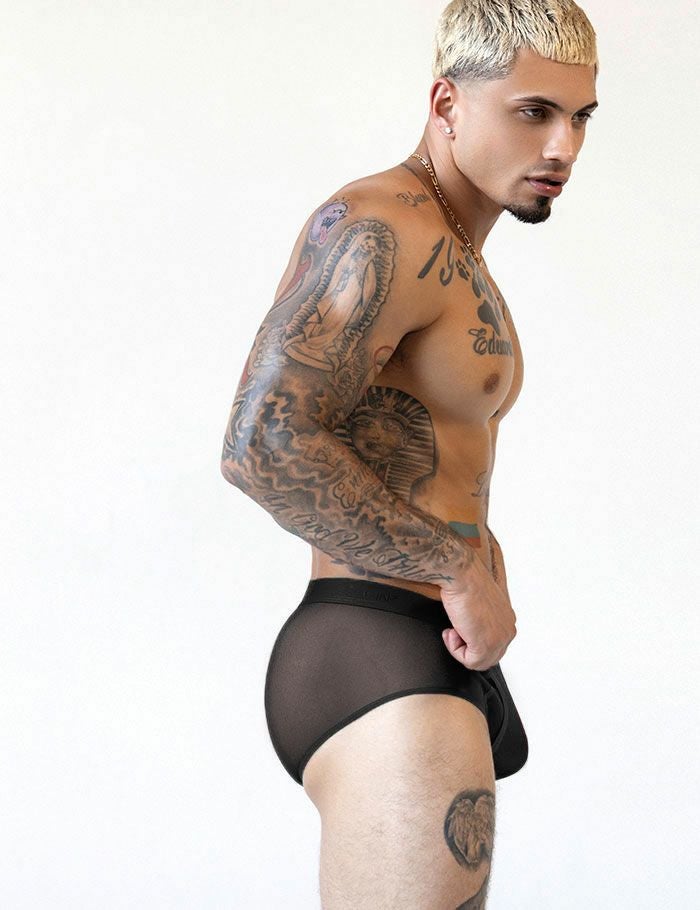 C-IN2 前開き ブリーフ ビキニ SHEER Fly Front Brief （ブラック） シースルー メッシュ CIN2 シーインツー メンズ下着 インナー 男性 パンツ アンダーウェア ブランド