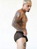 C-IN2 前開き ブリーフ ビキニ SHEER Fly Front Brief （ブラック） シースルー メッシュ CIN2 シーインツー メンズ下着 インナー 男性 パンツ アンダーウェア ブランド