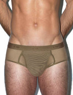 C-IN2 前開き ブリーフ ビキニ SHEER Fly Front Brief （ダークヌード） シースルー メッシュ CIN2 シーインツー メンズ下着 インナー 男性 パンツ アンダーウェア ブランド