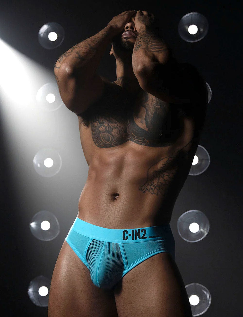 C-IN2 ローライズブリーフ ビキニ SUPER BRIGHT LOW RISE BRIEF （ネオンブルー） CIN2 シーインツー メンズ下着 インナー 男性 パンツ アンダーウェア ブランド