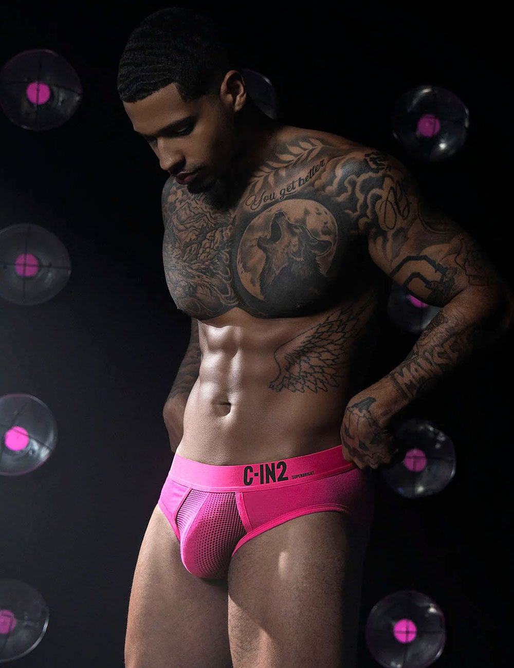 C-IN2 ローライズブリーフ ビキニ SUPER BRIGHT LOW RISE BRIEF （ネオンピンク） CIN2 シーインツー メンズ下着 インナー 男性 パンツ アンダーウェア ブランド
