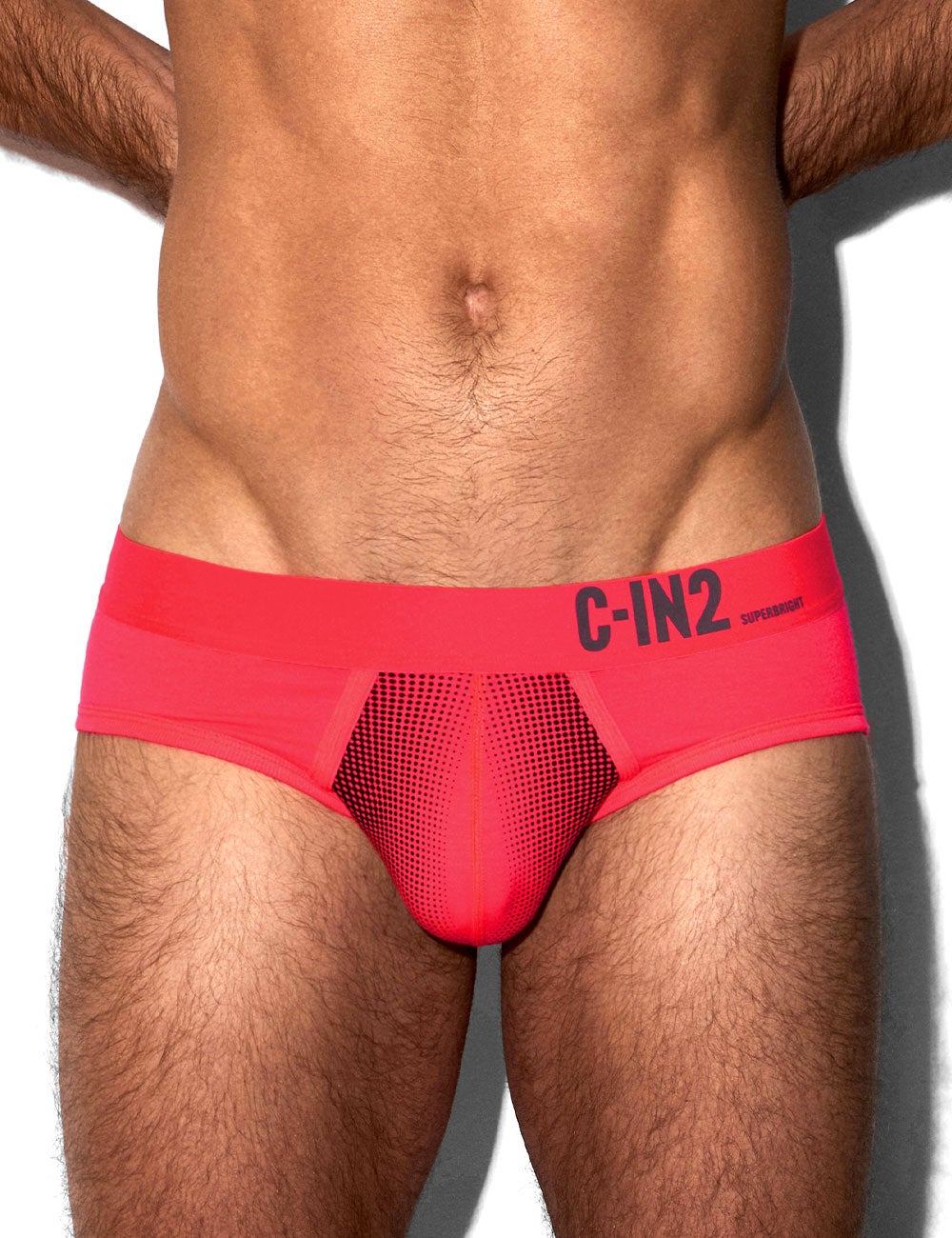 C-IN2 ローライズブリーフ ビキニ SUPER BRIGHT LOW RISE BRIEF （ネオンレッド） CIN2 シーインツー メンズ下着 インナー 男性 パンツ アンダーウェア ブランド