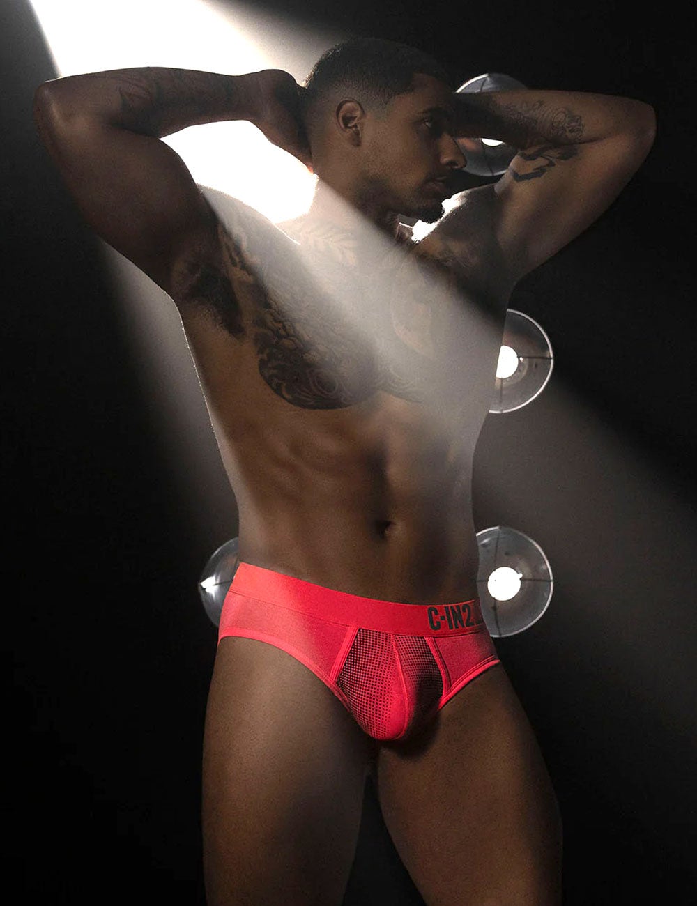 C-IN2 ローライズブリーフ ビキニ SUPER BRIGHT LOW RISE BRIEF （ネオンレッド） CIN2 シーインツー メンズ下着 インナー 男性 パンツ アンダーウェア ブランド