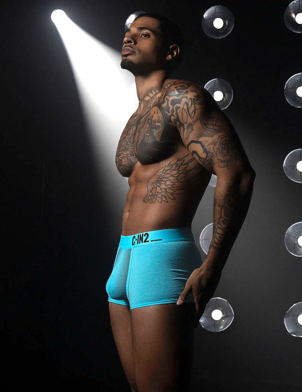 C-IN2 ローライズボクサーパンツ SUPER BRIGHT LOW RISE TRUNK（ネオンブルー） CIN2 シーインツー メンズ下着 インナー 男性 パンツ アンダーウェア ブランド