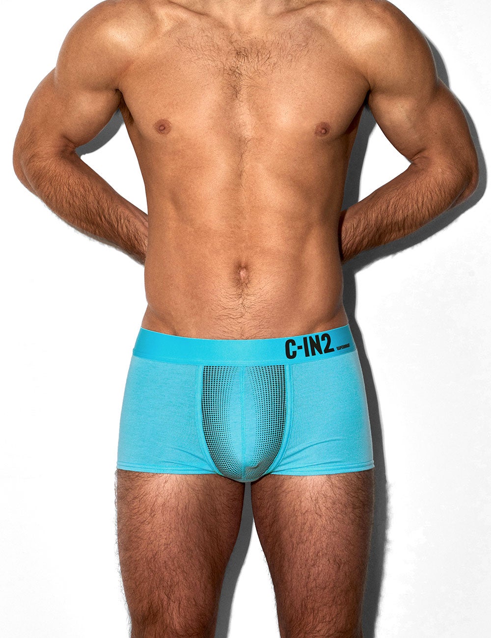 C-IN2 ローライズボクサーパンツ SUPER BRIGHT LOW RISE TRUNK（ネオンブルー） CIN2 シーインツー メンズ下着 インナー 男性 パンツ アンダーウェア ブランド