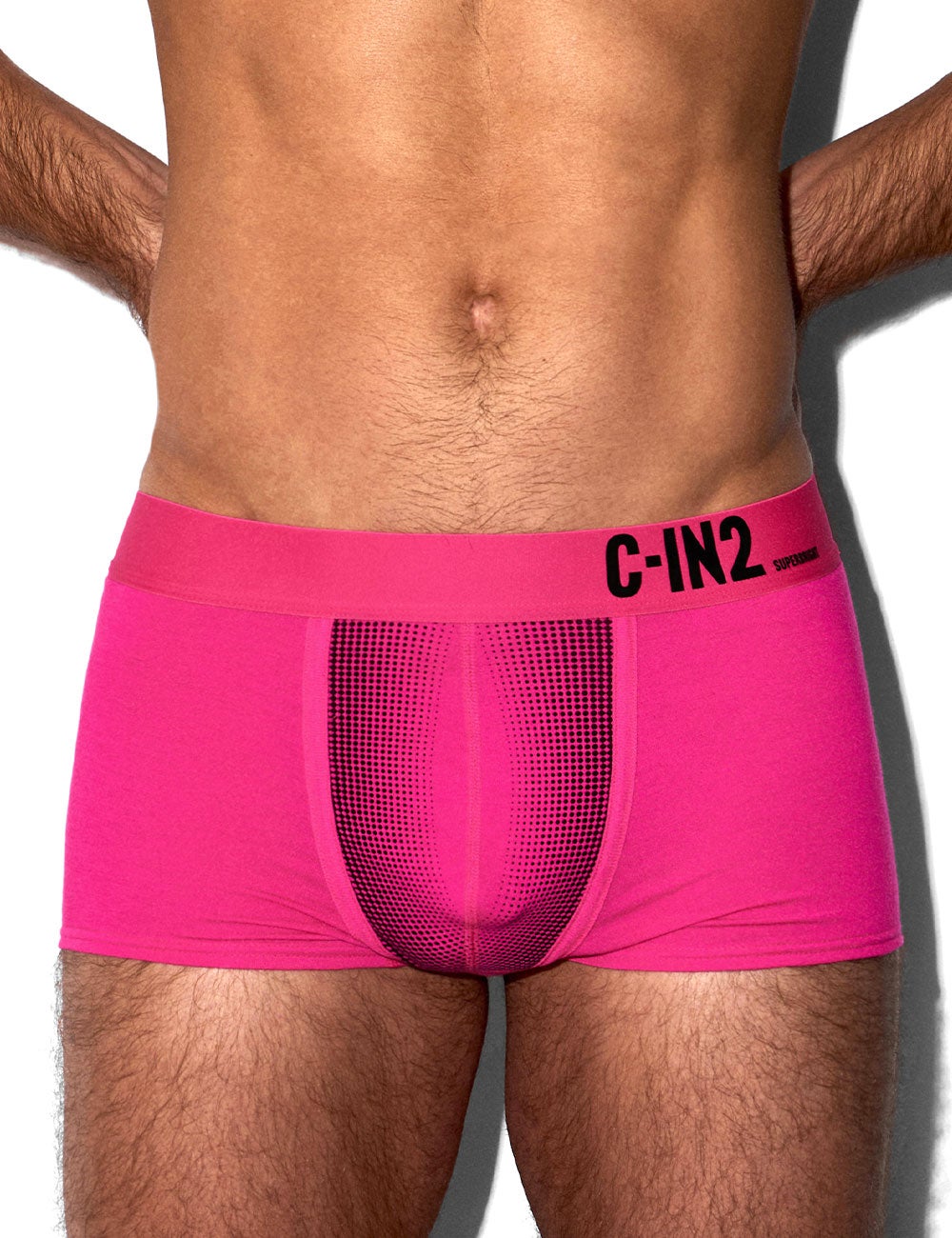 C-IN2 ローライズボクサーパンツ SUPER BRIGHT LOW RISE TRUNK（ネオンピンク） CIN2 シーインツー メンズ下着 インナー 男性 パンツ アンダーウェア ブランド