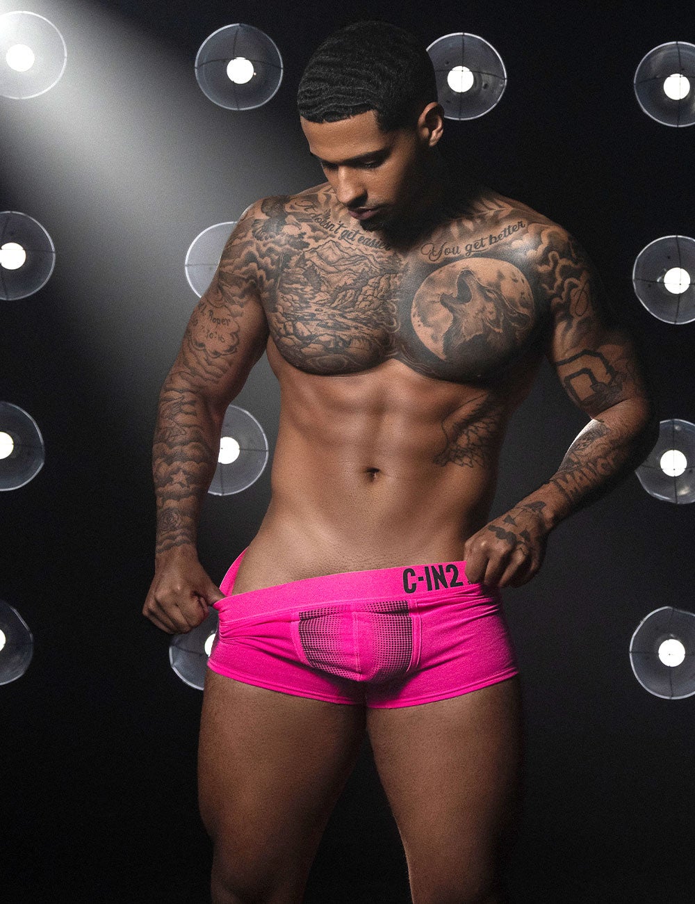 C-IN2 ローライズボクサーパンツ SUPER BRIGHT LOW RISE TRUNK（ネオンピンク） CIN2 シーインツー メンズ下着 インナー 男性 パンツ アンダーウェア ブランド