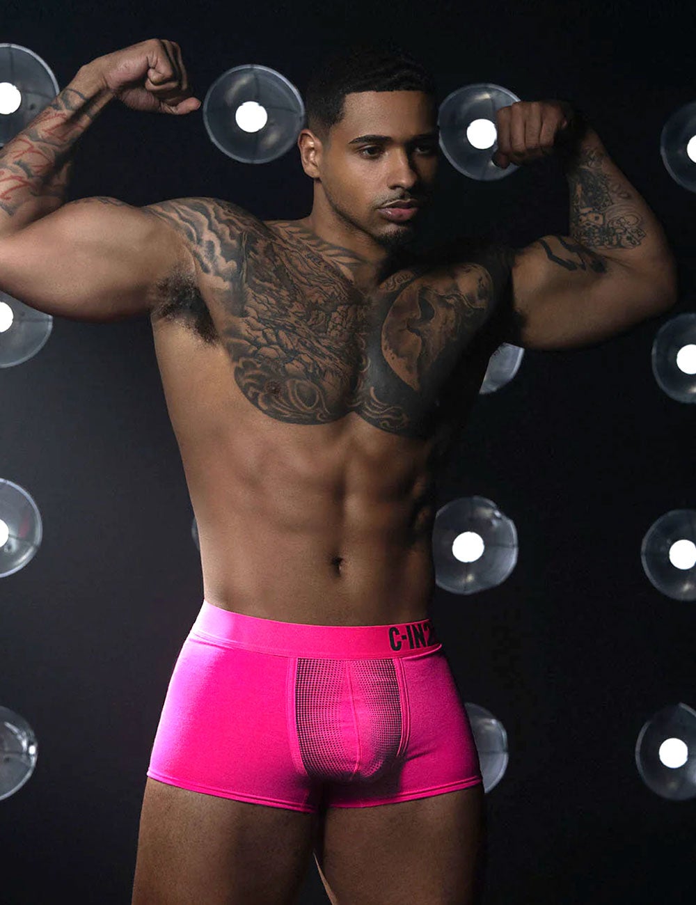 C-IN2 ローライズボクサーパンツ SUPER BRIGHT LOW RISE TRUNK（ネオンピンク） CIN2 シーインツー メンズ下着 インナー 男性 パンツ アンダーウェア ブランド