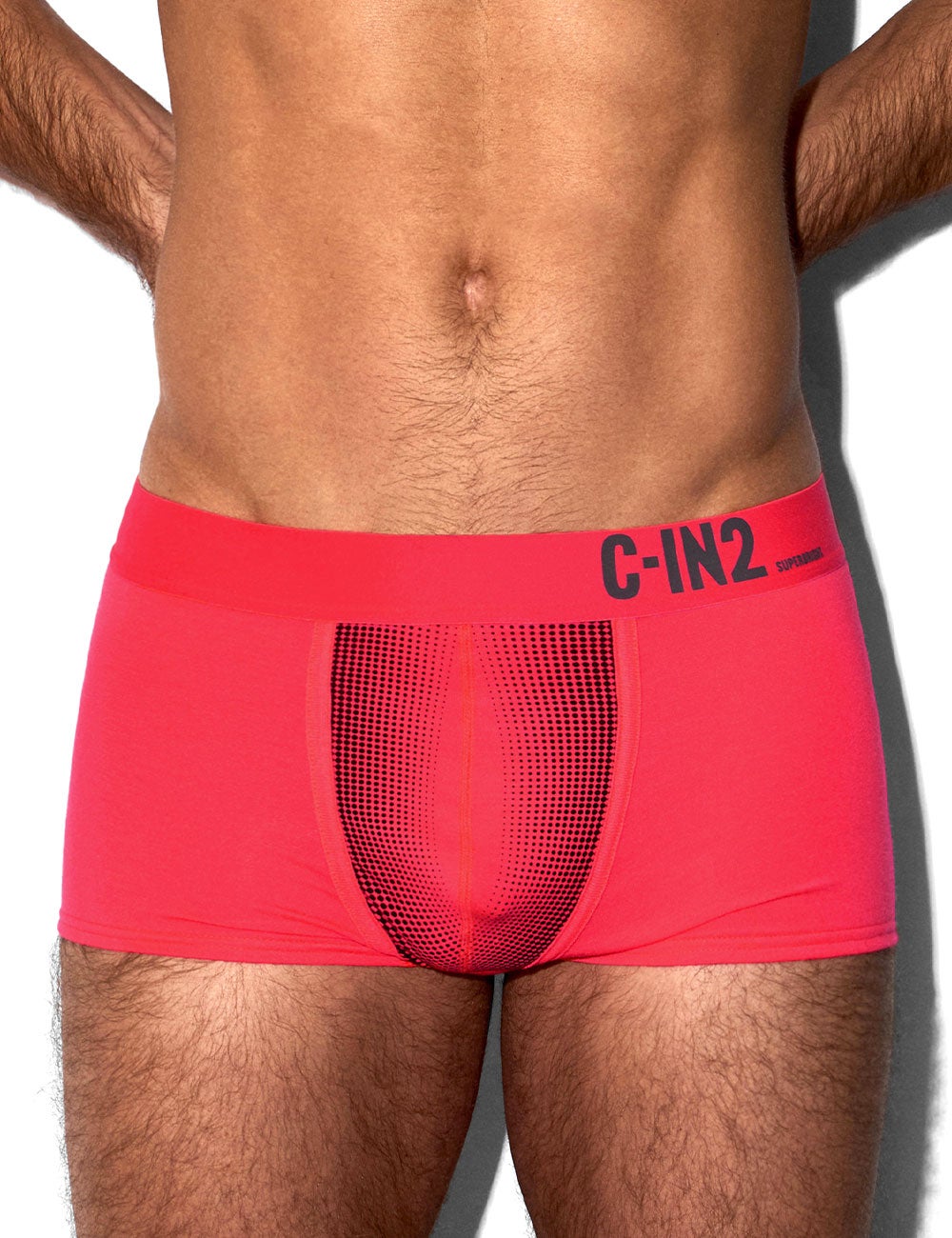 C-IN2 ローライズボクサーパンツ SUPER BRIGHT LOW RISE TRUNK（ネオンレッド） CIN2 シーインツー メンズ下着 インナー 男性 パンツ アンダーウェア ブランド