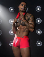 C-IN2 ローライズボクサーパンツ SUPER BRIGHT LOW RISE TRUNK（ネオンレッド） CIN2 シーインツー メンズ下着 インナー 男性 パンツ アンダーウェア ブランド