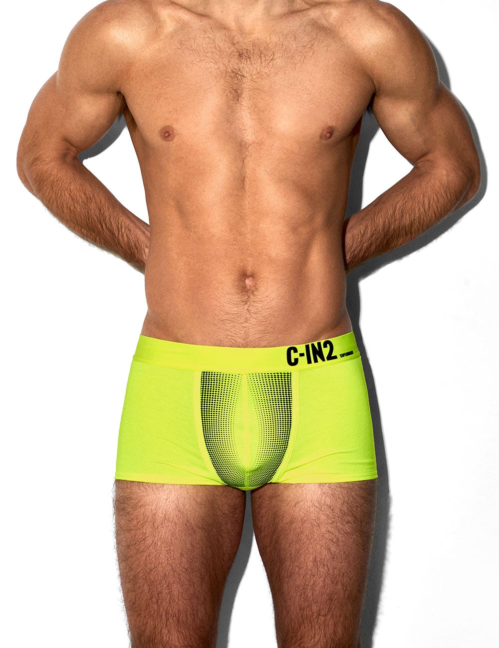 C-IN2 ローライズボクサーパンツ SUPER BRIGHT LOW RISE TRUNK（ネオンイエロー） CIN2 シーインツー メンズ下着 インナー 男性 パンツ アンダーウェア ブランド