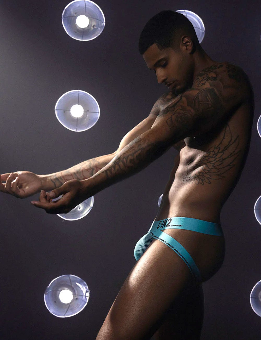 C-IN2 ジョックストラップ SUPER BRIGHT JOCK STRAP （ネオンブルー） ケツ割れ ケツワレ サポーター CIN2 シーインツー メンズ下着 インナー 男性 パンツ アンダーウェア ブランド