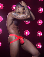C-IN2 ジョックストラップ SUPER BRIGHT JOCK STRAP （ネオンレッド） ケツ割れ ケツワレ サポーター CIN2 シーインツー メンズ下着 インナー 男性 パンツ アンダーウェア ブランド