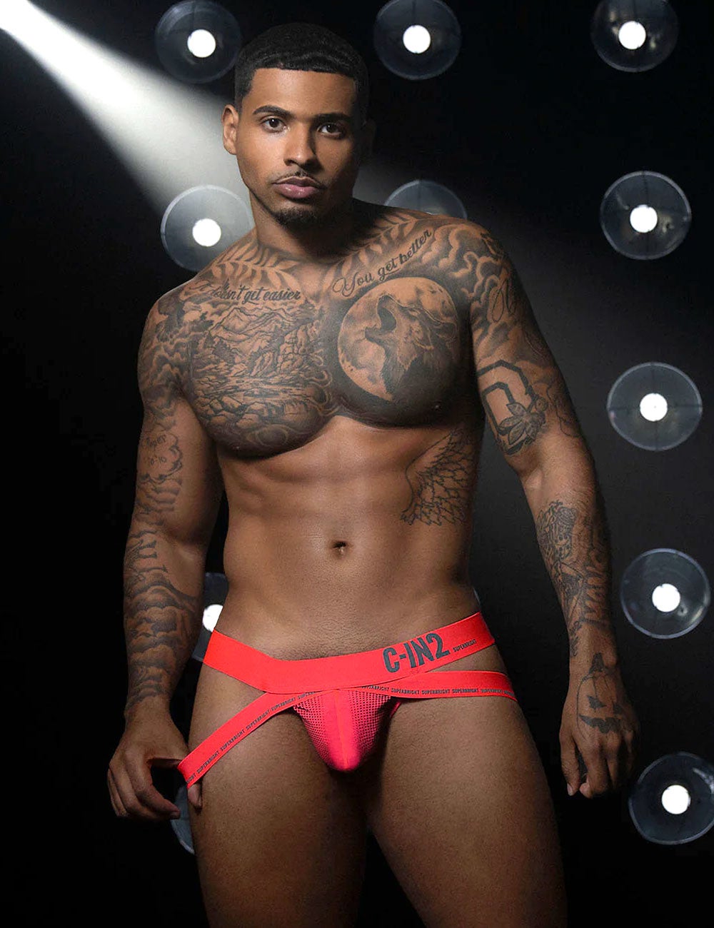 C-IN2 ジョックストラップ SUPER BRIGHT JOCK STRAP （ネオンレッド） ケツ割れ ケツワレ サポーター CIN2 シーインツー メンズ下着 インナー 男性 パンツ アンダーウェア ブランド