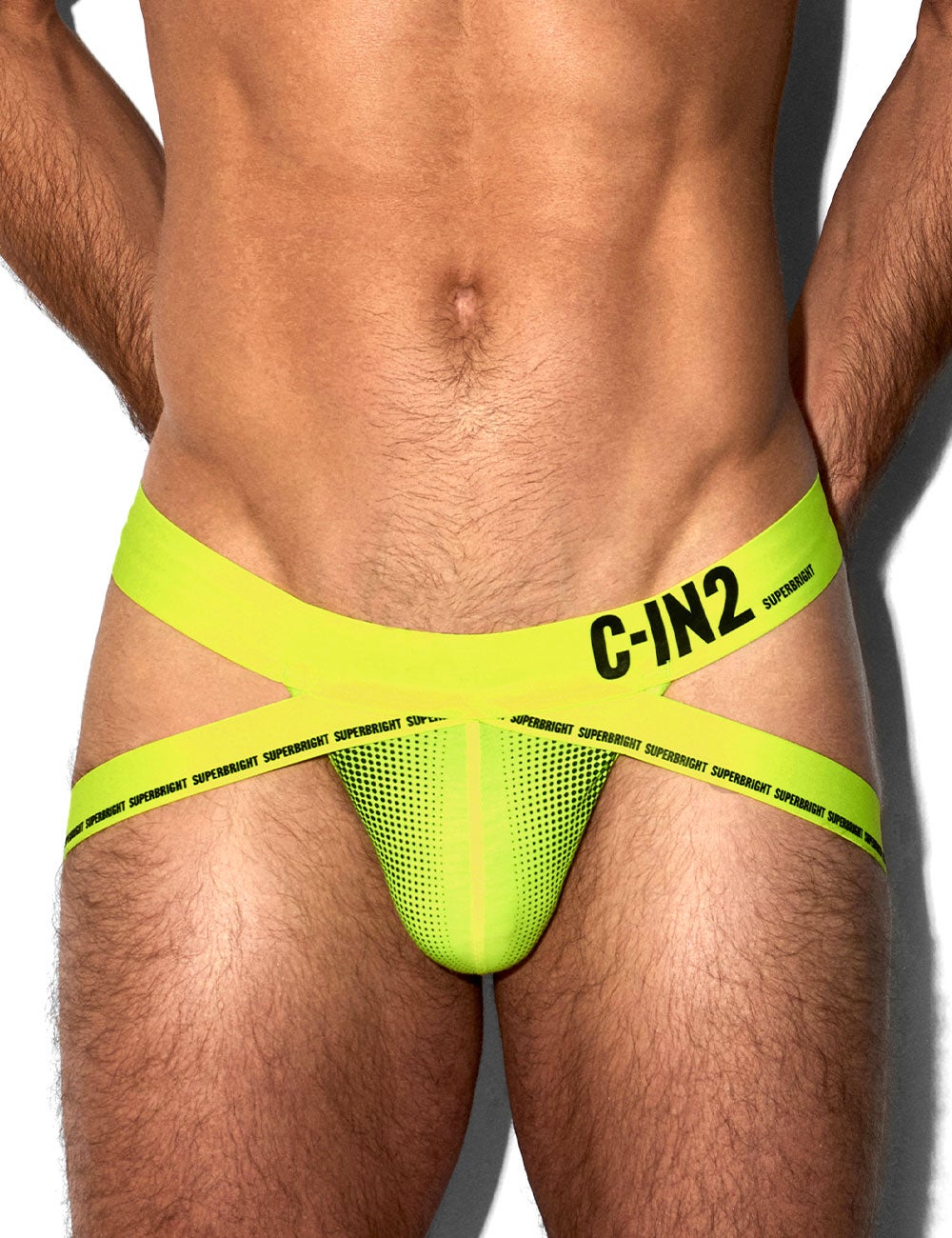 C-IN2 ジョックストラップ SUPER BRIGHT JOCK STRAP （ネオンイエロー） ケツ割れ ケツワレ サポーター CIN2 シーインツー メンズ下着 インナー 男性 パンツ アンダーウェア ブランド