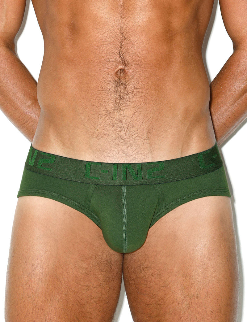 C-IN2 ローライズブリーフ ビキニ CORE IN COLOR LOW NO SHOW PROFILE BRIEF （ファーグリーン/2026FW限定色） CIN2 シーインツー メンズ下着 インナー 男性 パンツ アンダーウェア ブランド