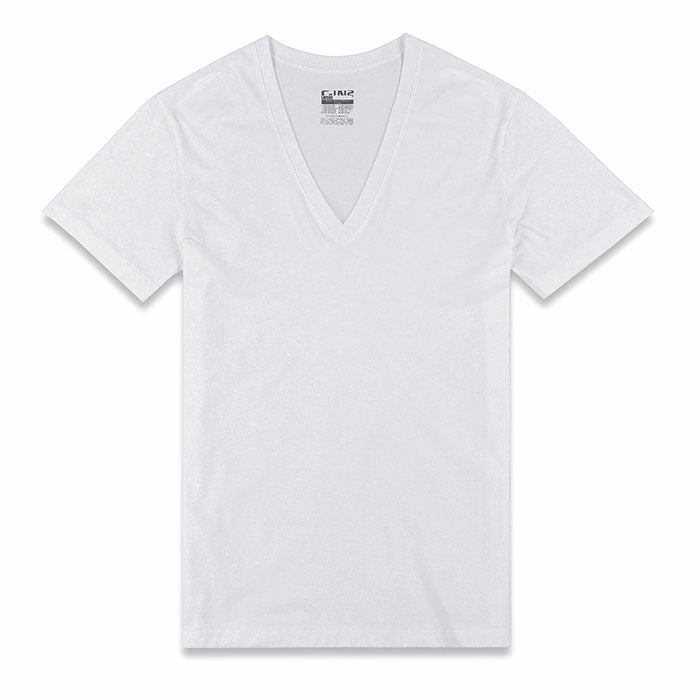 C-IN2 ディープ VネックTシャツ Layers （ホワイト） 深Vネック 半袖 CIN2 シーインツー メンズ下着 インナー 男性 アンダーウェア ブランド