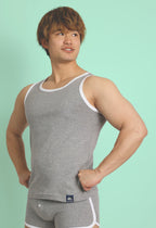 ヒーローカラーズ タンクトップ イージーモンキーオリジナル 日本製 Made in JAPAN コットンストレッチ ポップカラー メンズ 男性下着 メンズ下着