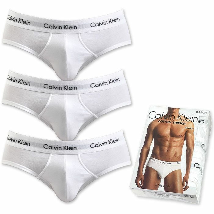 3枚セット カルバンクライン ブリーフ ビキニ コットンストレッチ/ポリエステル Calvin Klein CK 3 PACK HIP BRIEF メンズ 男性下着 メンズ下着