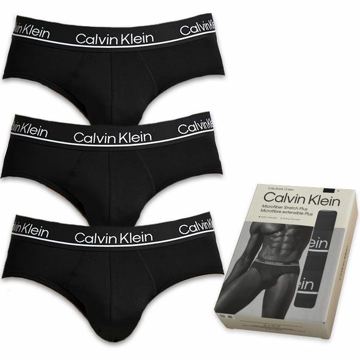 3枚セット カルバンクライン ブリーフ ビキニ コットンストレッチ/ポリエステル Calvin Klein CK 3 PACK HIP BRIEF メンズ 男性下着 メンズ下着