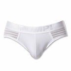 PUMP パンプ ローライズブリーフ WHISPER BRIEF（WHITE）シアストライプ PUMP! Underwear メンズ 男性下着