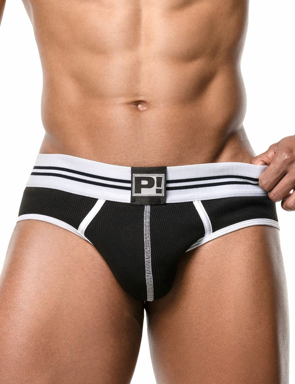 PUMP パンプ Oバック バックレスブリーフ ROUND2 BACKLESS BRIEF（BLACK）リブコットン PUMP! Underwear メンズ 男性下着