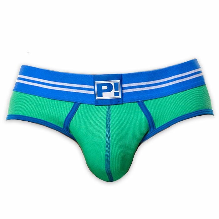 PUMP パンプ Oバック バックレスブリーフ ROUND2 BACKLESS BRIEF（GREEN）リブコットン PUMP! Underwear メンズ 男性下着