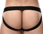 PUMP パンプ ジョックストラップ WHISPER JOCK（BLACK）シアストライプ ケツ割れ サポーター PUMP! Underwear メンズ 男性下着