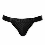 PUMP パンプ ジョックストラップ WHISPER JOCK（BLACK）シアストライプ ケツ割れ サポーター PUMP! Underwear メンズ 男性下着