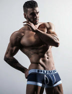 PUMP パンプ ローライズボクサーパンツ BLUE STEEL MICRO MESH TOUCH DOWN TRUNK PUMP! Underwear メンズ 男性下着