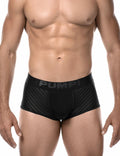 PUMP パンプ ローライズボクサーパンツ WHISPER BOXER （BLACK）シアストライプ PUMP! Underwear メンズ 男性下着