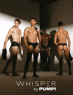 PUMP パンプ ローライズボクサーパンツ WHISPER BOXER （BLACK）シアストライプ PUMP! Underwear メンズ 男性下着