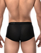 PUMP パンプ ローライズボクサーパンツ WHISPER BOXER （BLACK）シアストライプ PUMP! Underwear メンズ 男性下着