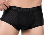 PUMP パンプ ローライズボクサーパンツ WHISPER BOXER （BLACK）シアストライプ PUMP! Underwear メンズ 男性下着