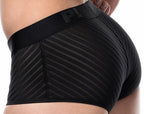 PUMP パンプ ローライズボクサーパンツ WHISPER BOXER （BLACK）シアストライプ PUMP! Underwear メンズ 男性下着