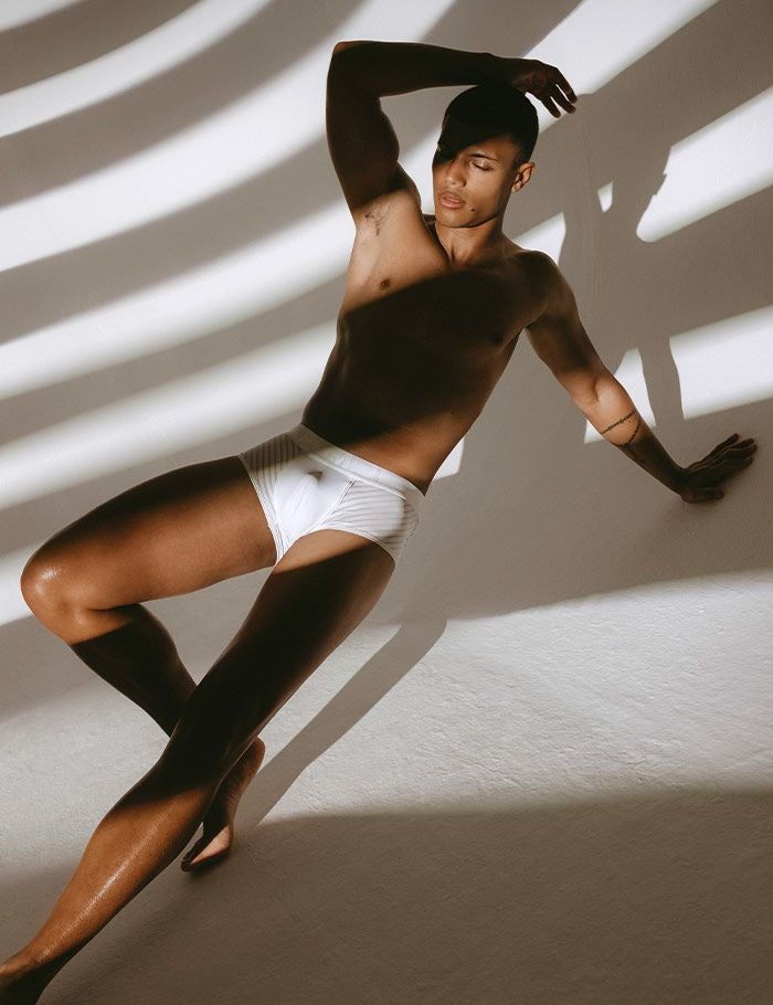 PUMP パンプ ローライズボクサーパンツ WHISPER BOXER （WHITE）シアストライプ PUMP! Underwear メンズ 男性下着