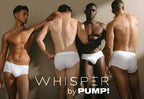 PUMP パンプ ローライズボクサーパンツ WHISPER BOXER （WHITE）シアストライプ PUMP! Underwear メンズ 男性下着