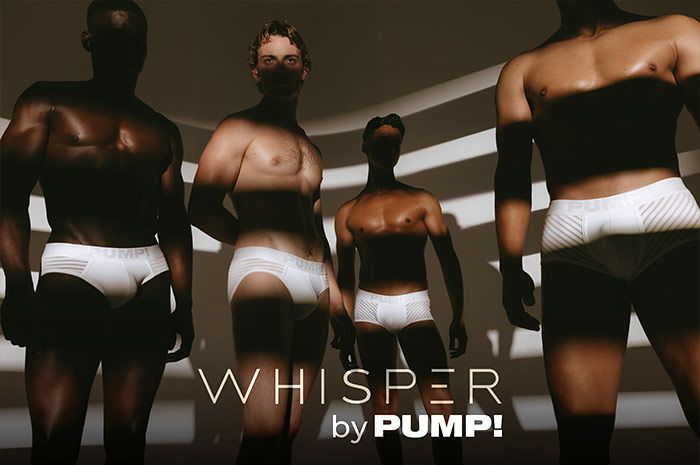 PUMP パンプ ローライズボクサーパンツ WHISPER BOXER （WHITE）シアストライプ PUMP! Underwear メンズ 男性下着
