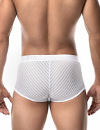 PUMP パンプ ローライズボクサーパンツ WHISPER BOXER （WHITE）シアストライプ PUMP! Underwear メンズ 男性下着